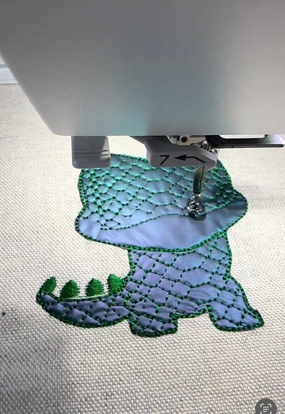 Crocodile Gator Fringed Santa Hat Applique