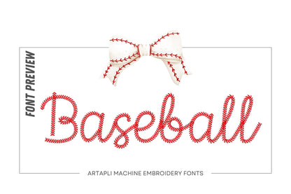 Baseball Stitch Handwritten Script Font