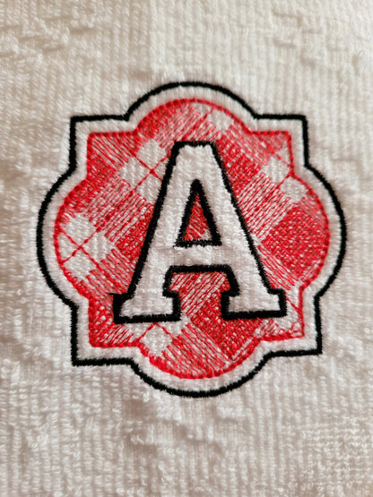 Plaid Classic Embossed Towel Monogram