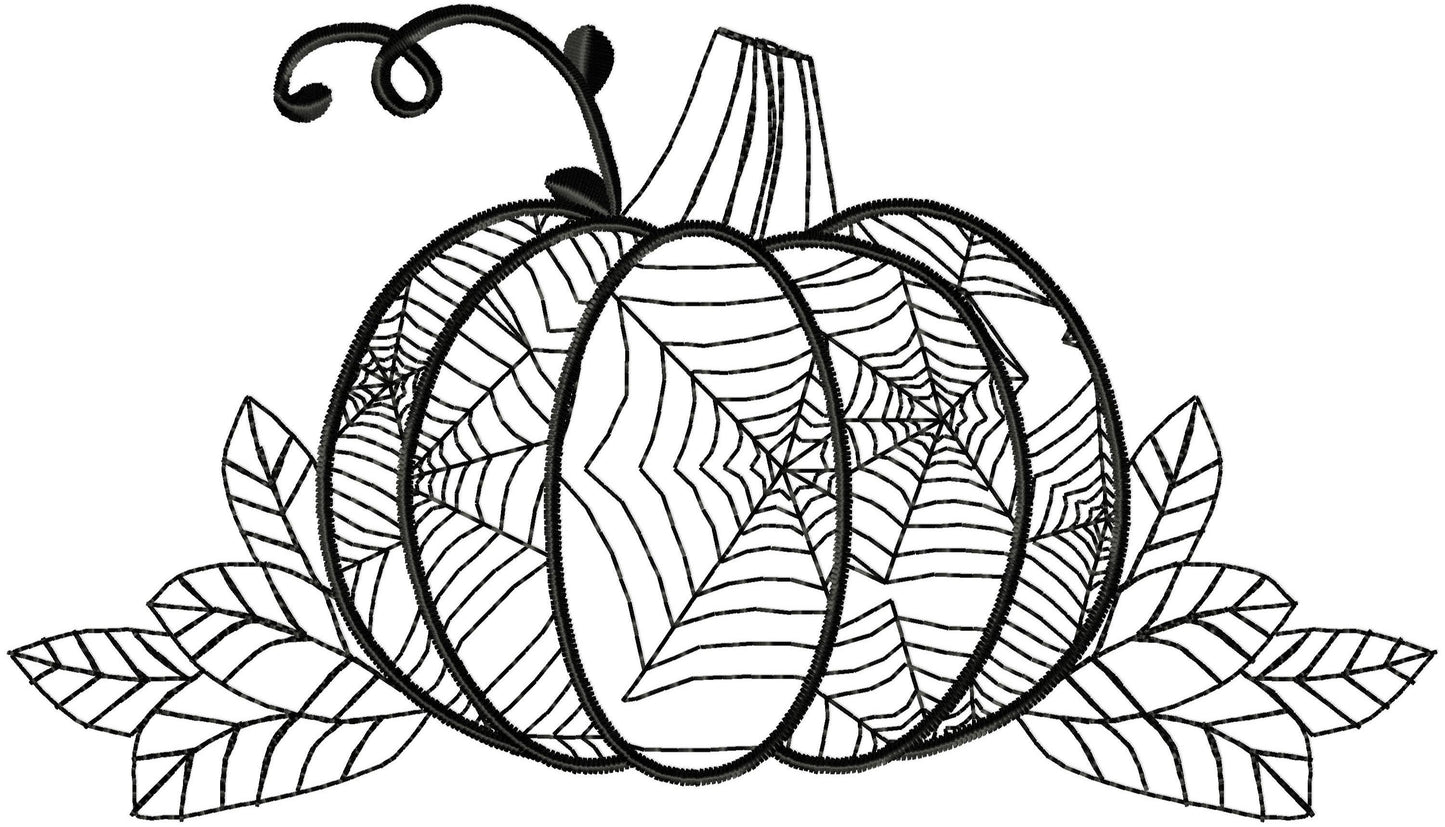 Halloween Spiderweb Pumpkin Outline