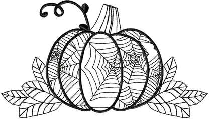 Halloween Spiderweb Pumpkin Outline