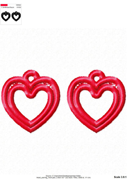 Cute Valentine Heart Earrings Charm