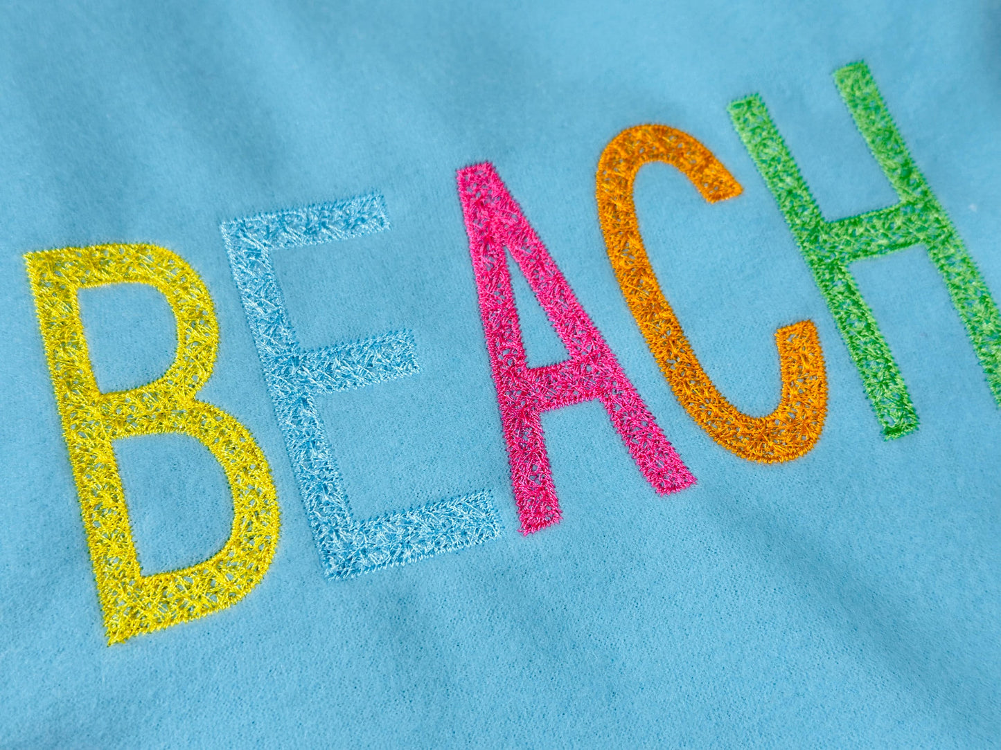 Narrow Faux Chenille Block Font