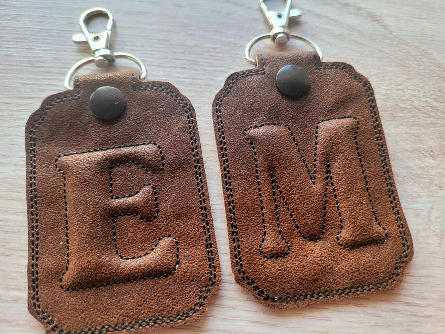 Puffy Puff Foam 3D Monogram Keychain ITH