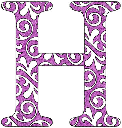 Swirl Garden Flag Block Font
