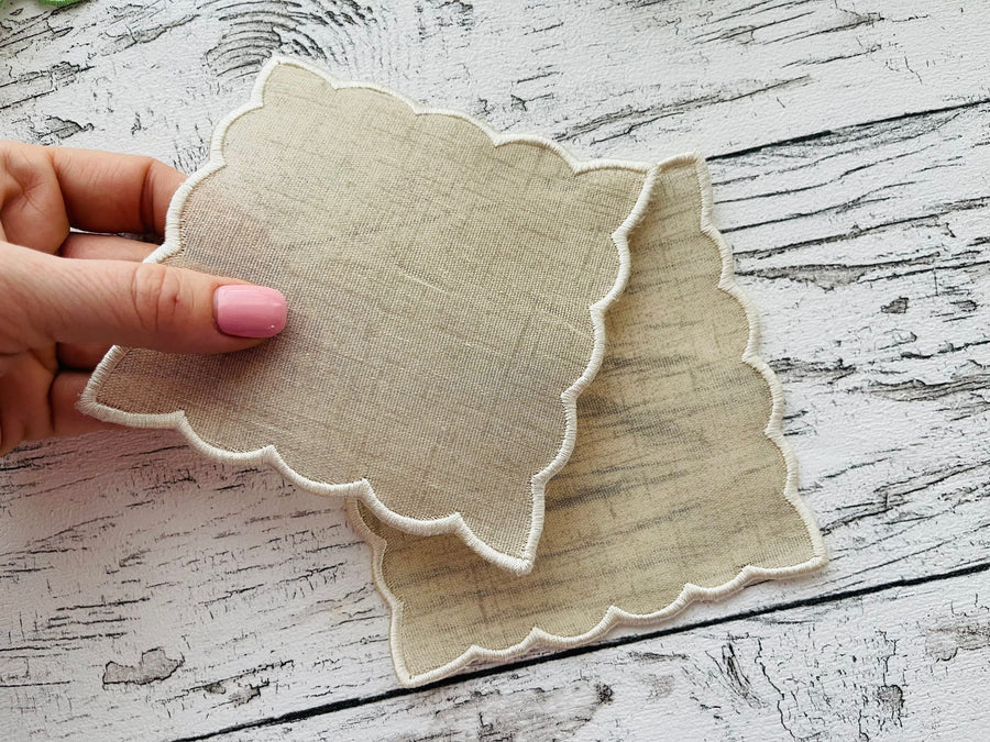 Classic Napkin Coaster 2 Slightly Different Shapes