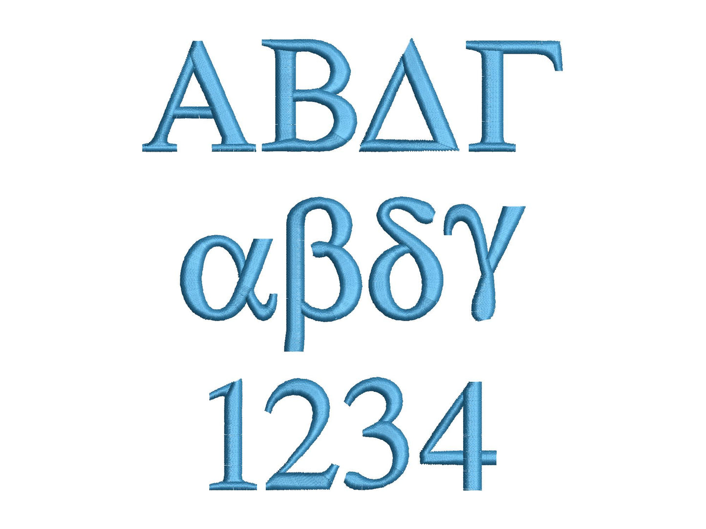Fraternities Sororities Satin Stitch Greek Font