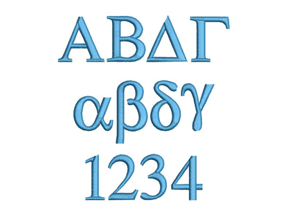 Fraternities Sororities Satin Stitch Greek Font