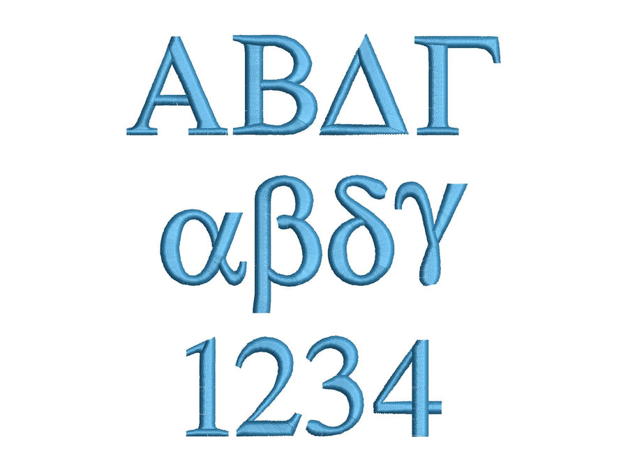 Fraternities Sororities Satin Stitch Greek Font