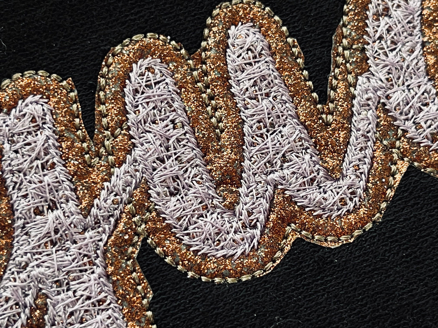 Desigual Faux Chenille Glitter HTV Vinyl Font