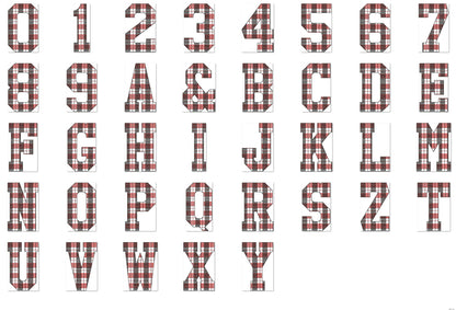 Buffalo Plaid Gingham Patterned Sport Font