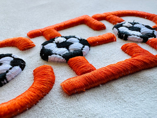 Puffy Puff Foam Soccer Font