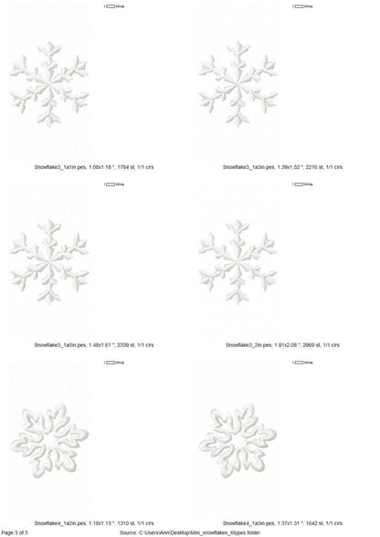 Snowflake Set of 5 and Bling Sparkle