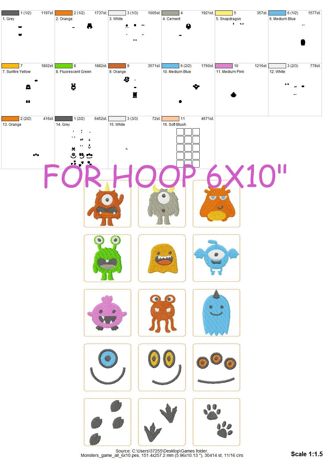 Memory Game Cute Monsters ITH