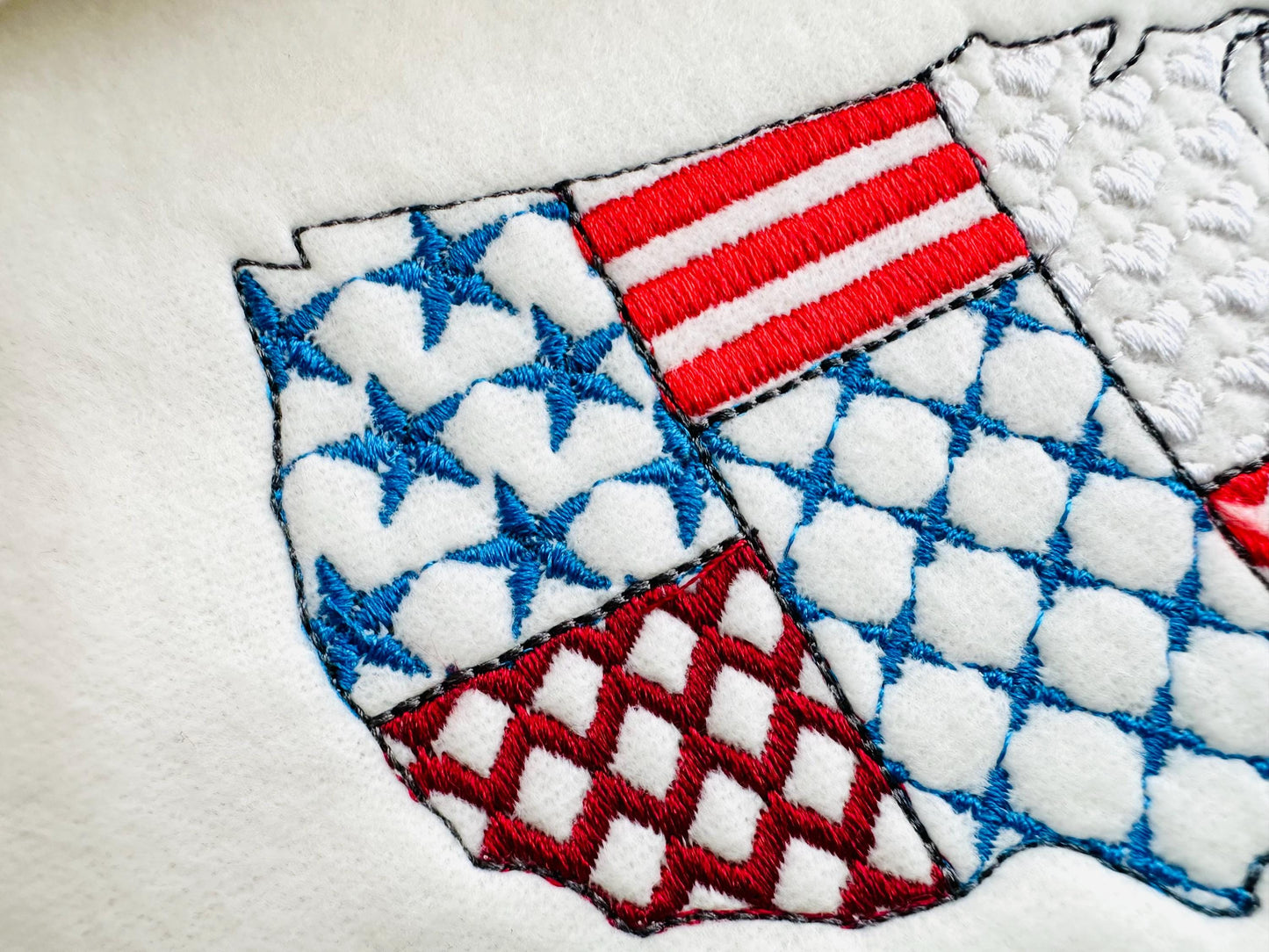 Patchwork Usa States Us Map Outline