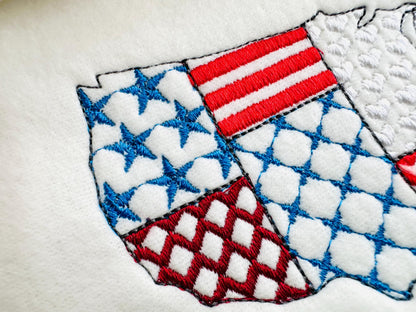 Patchwork Usa States Us Map Outline