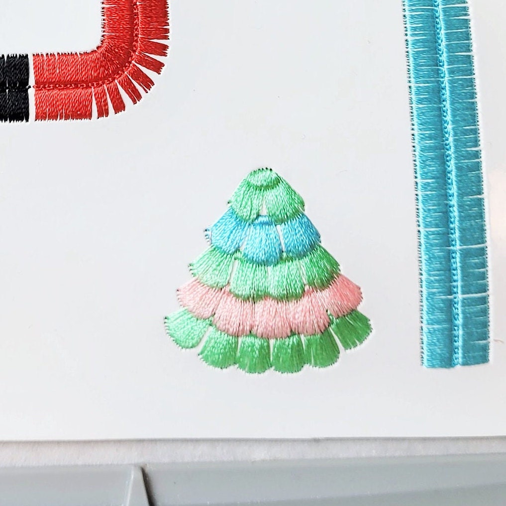 Fringed Mini Christmas Tree Keychain