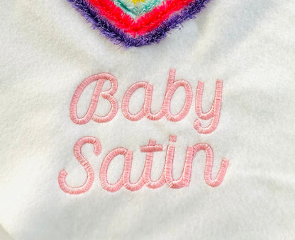 Baby Satin Stitch Handwritten Script Font
