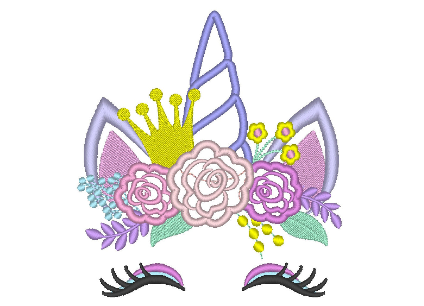 Princess Unicorn With Floral Crown