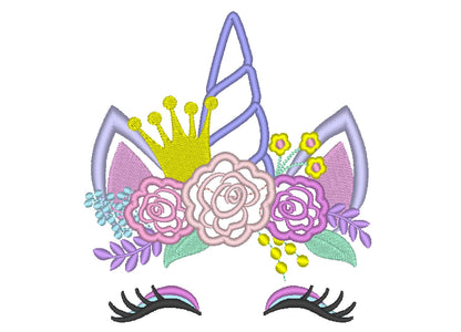 Princess Unicorn With Floral Crown