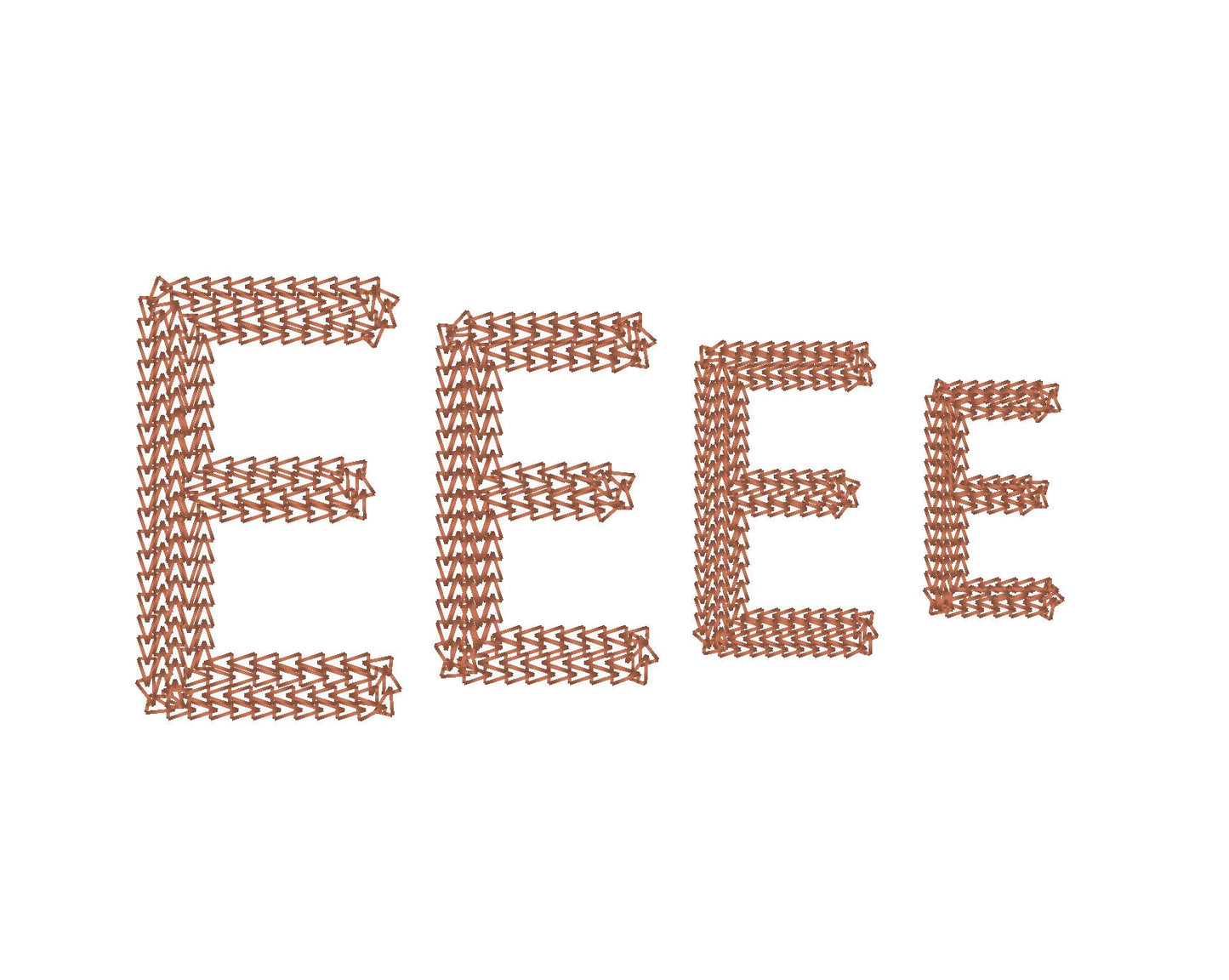 Hand Stitch Effect Chain Font