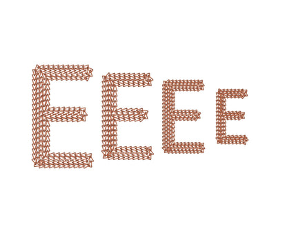 Hand Stitch Effect Chain Font