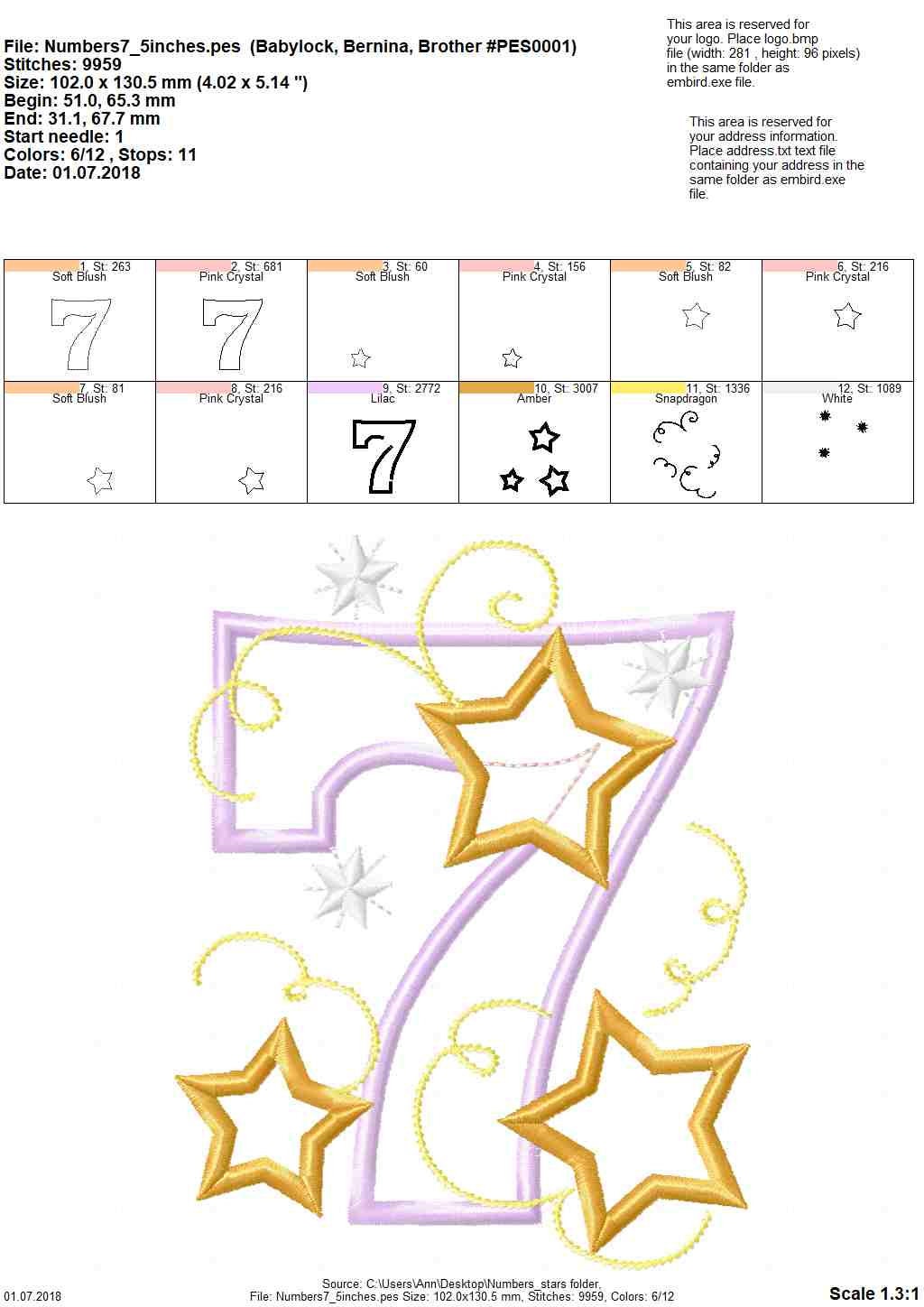 Twinkle Sparkling Swirl Star Birthday Numbers