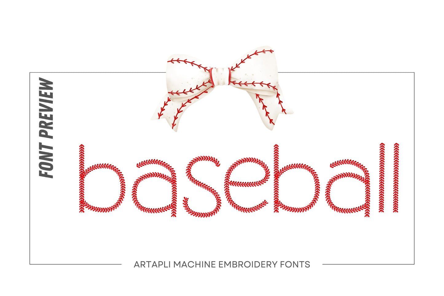 Baseball Stitch Softball Sports Font