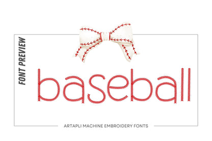 Baseball Stitch Softball Sports Font