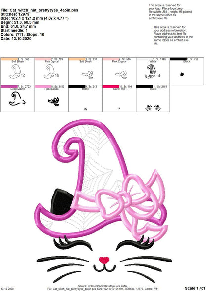 Spiderweb Witch Hat Kitty Cat