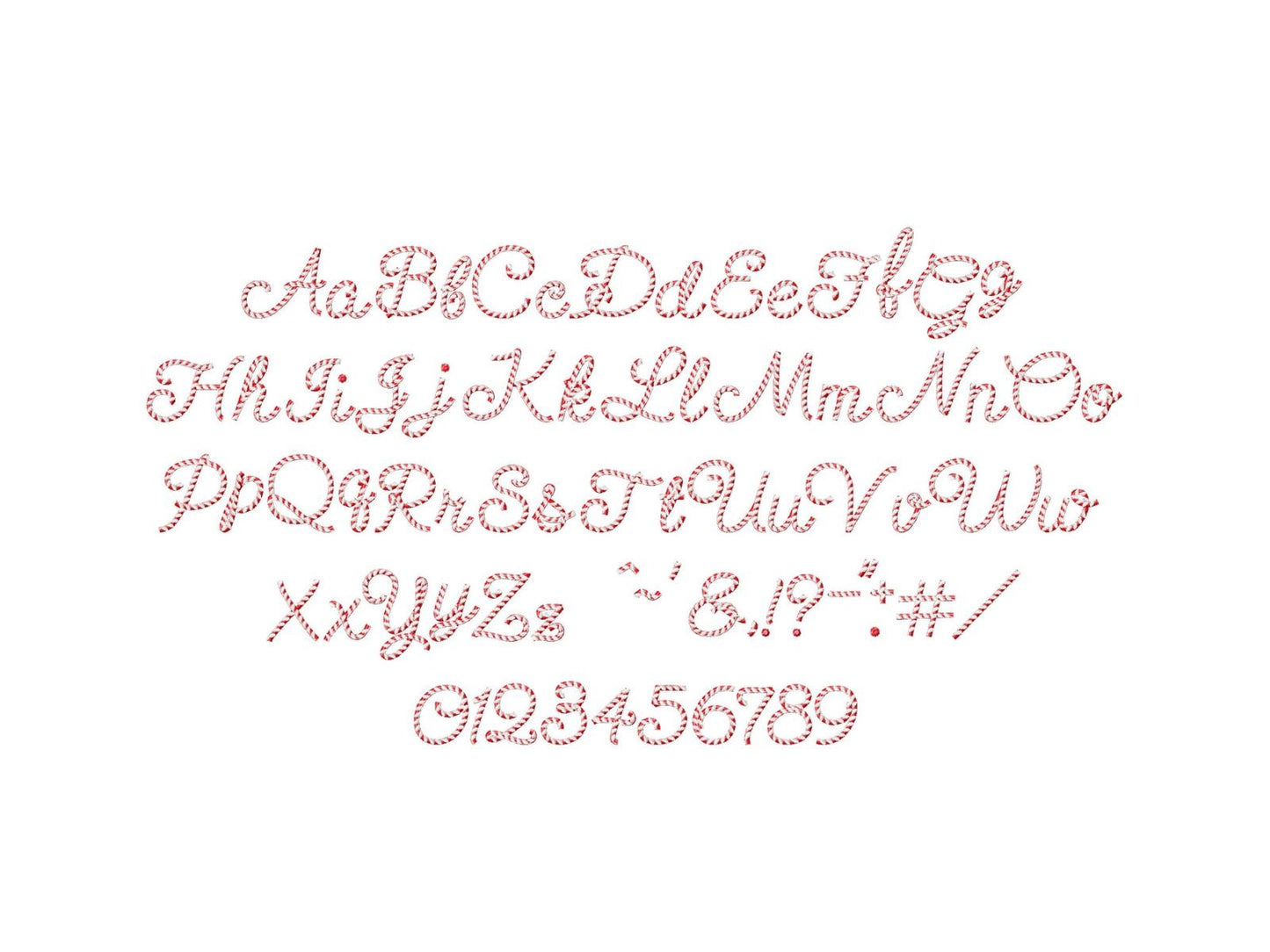 Retro Christmas Candy Cane Mini Font