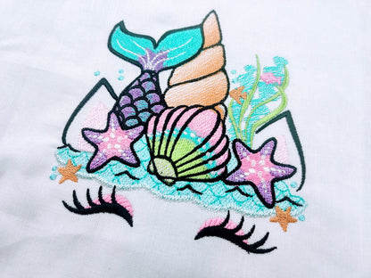 Mermaid Sea Unicorn Face with Shell