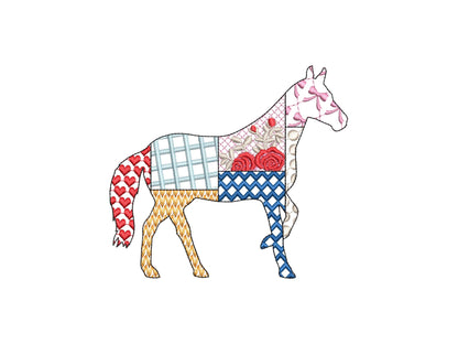 Patchwork Patterned Horse