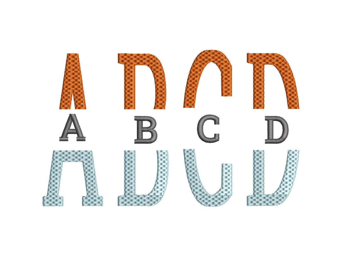 Waffle Stitch Narrow Split Font Set