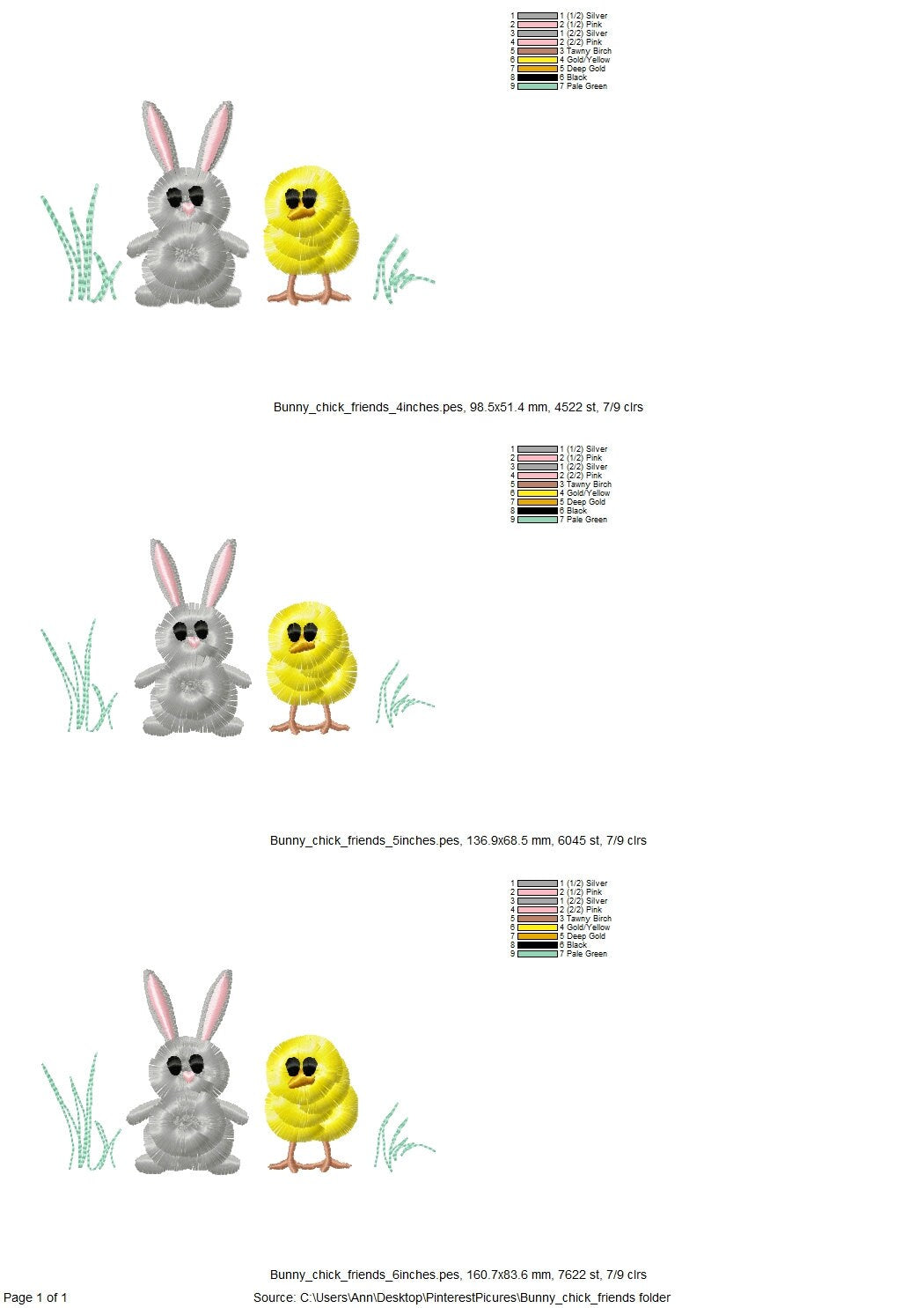 Fringed Easter Bunny and Chick Friends