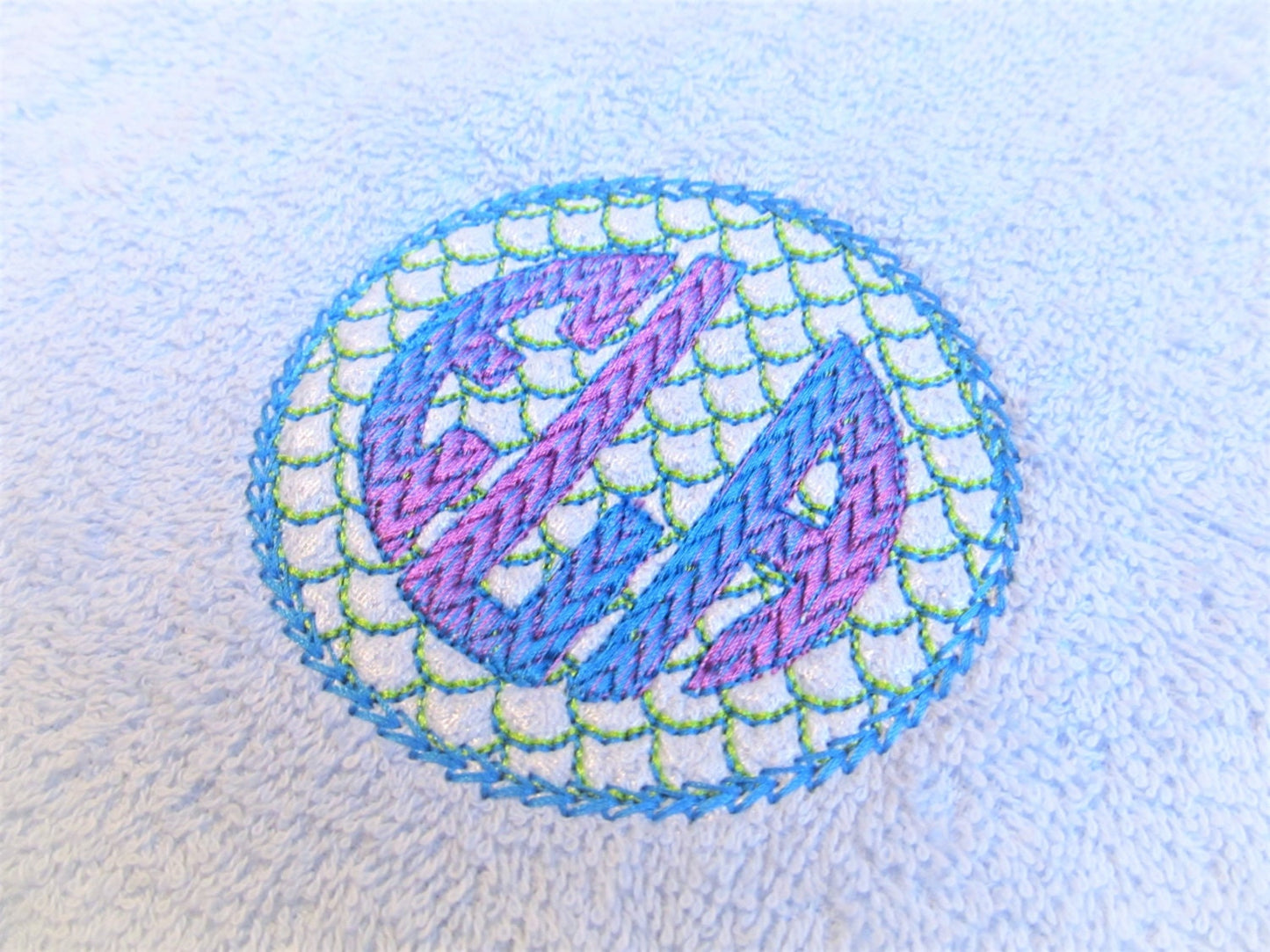 Iridescent Circle Monogram Font and Frame