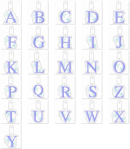 Christmas Snowflake Monogram Keychain