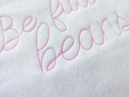 Simple Quick Bean Stitch Thin Line Font