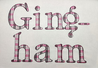 Buffalo Gingham Plaid Patterned Font