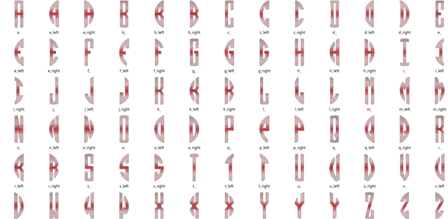 Iridescent Ombre Circle Monogram Font