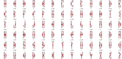 Iridescent Ombre Circle Monogram Font