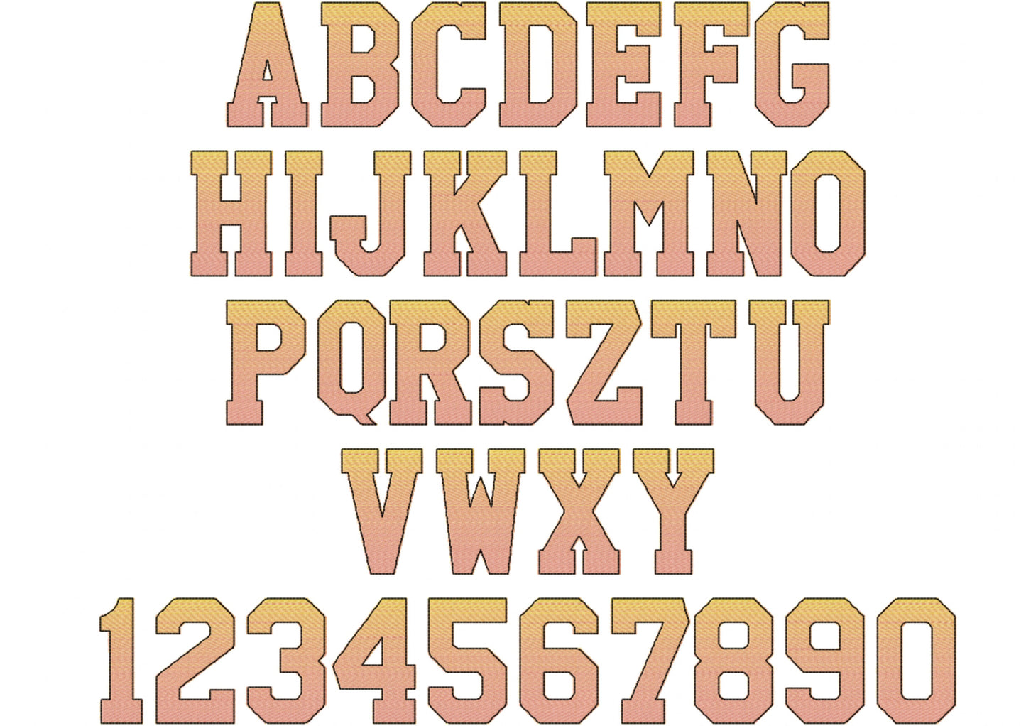 Iridescent Ombre Gradient Font