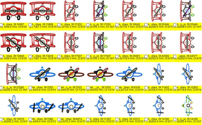 Airplane Applique Set of 4