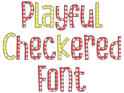 Playful Kids Checkered Plaid Font