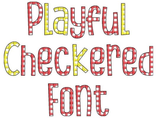 Playful Kids Checkered Plaid Font