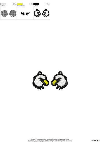 American Bald Eagle Earrings Charm