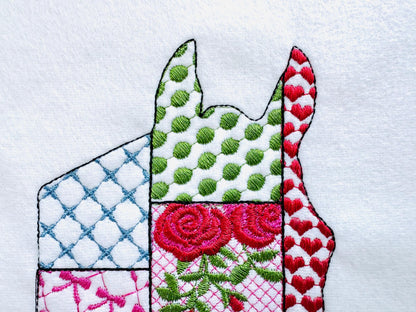 Patchwork Horse face Farm animal patterned Horse head silhouette