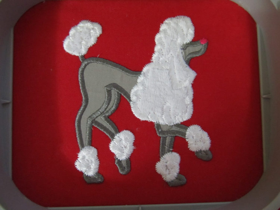 Poodle Puppy Fill Stitch and Applique