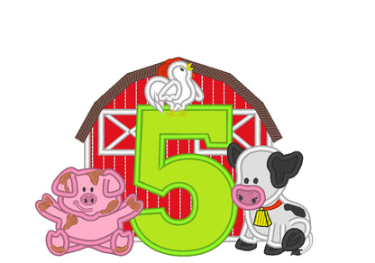 Farm Animals Birthday Numbers