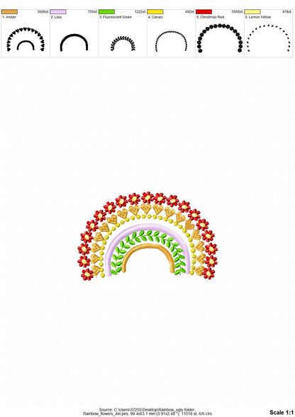 Boho Daisy Rainbow